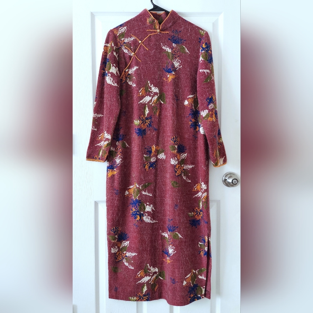 Vintage Traditional Chinese Ladies Sweater Dress
